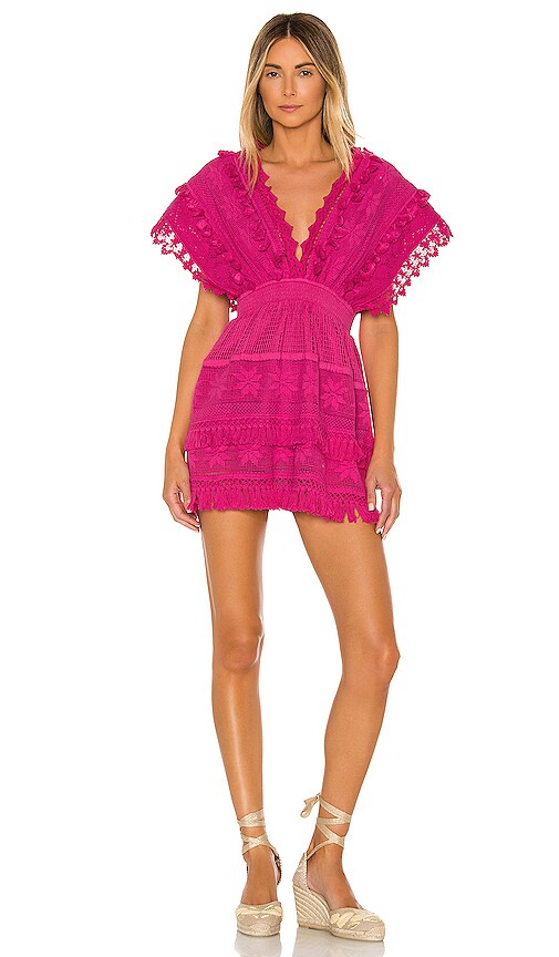 Le Rasis Backless Kaftan Mini Dress