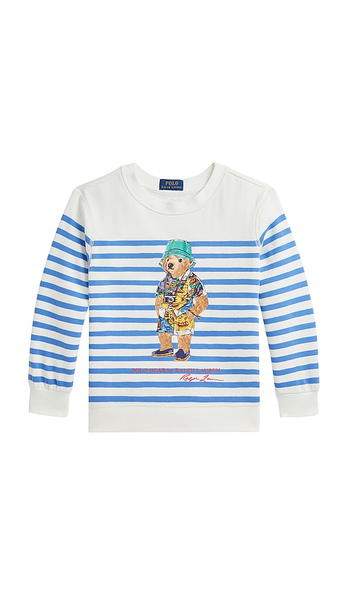 Polo Ralph Lauren Kids Novelty Bear Graphic Striped Sweatshirt