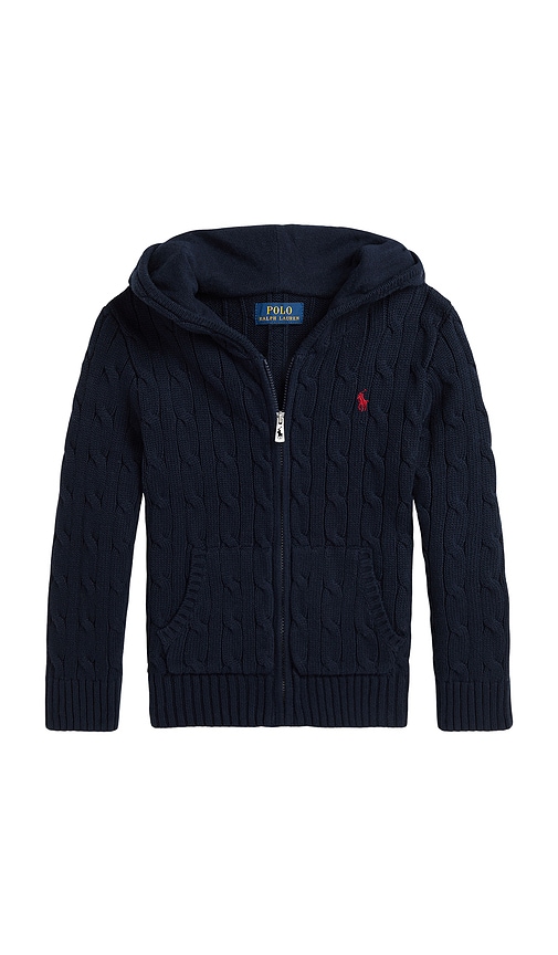 Polo Ralph Lauren Long Sleeve Cable Knit Full-Zip Hoodie