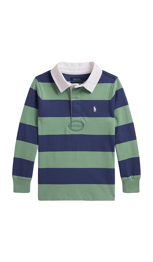 Polo Ralph Lauren Kids Long Sleeve Cotton Jersey Striped Rugby Shirt