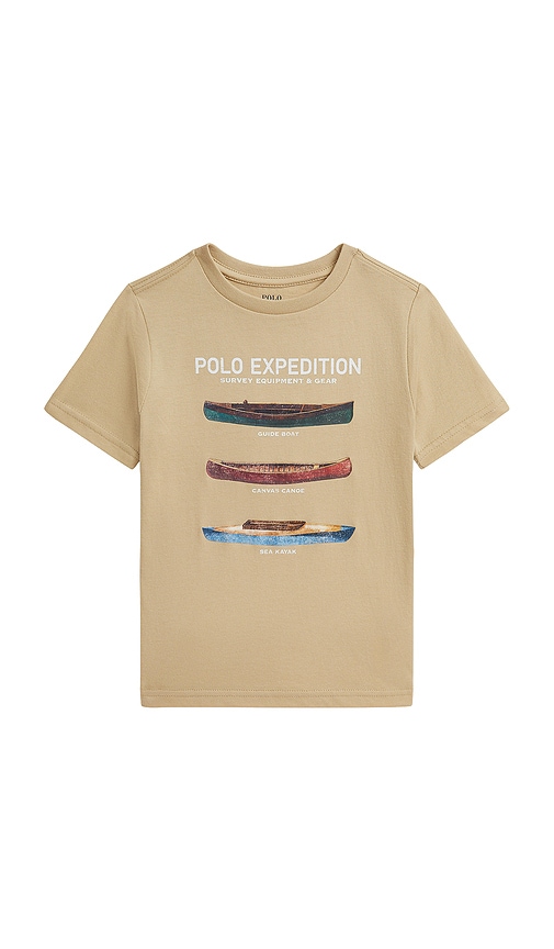 Polo Ralph Lauren Kids Short Sleeve Jersey Knit Boat Graphic T-shirt - Women's Clothing
