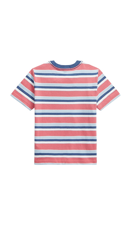  Polo Ralph Lauren Kids Short Sleeve Jersey Knit Striped Crewneck T-shirt En Multi. Taille 2. Also En 3, 4, 5, 6. 