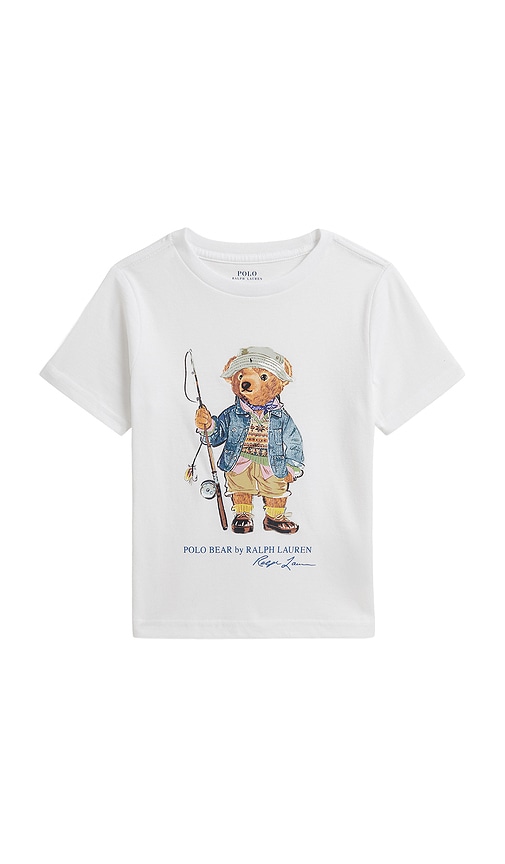 Polo Ralph Lauren Kids Short Sleeve Jersey Knit Fishing Polo Bear T-shirt