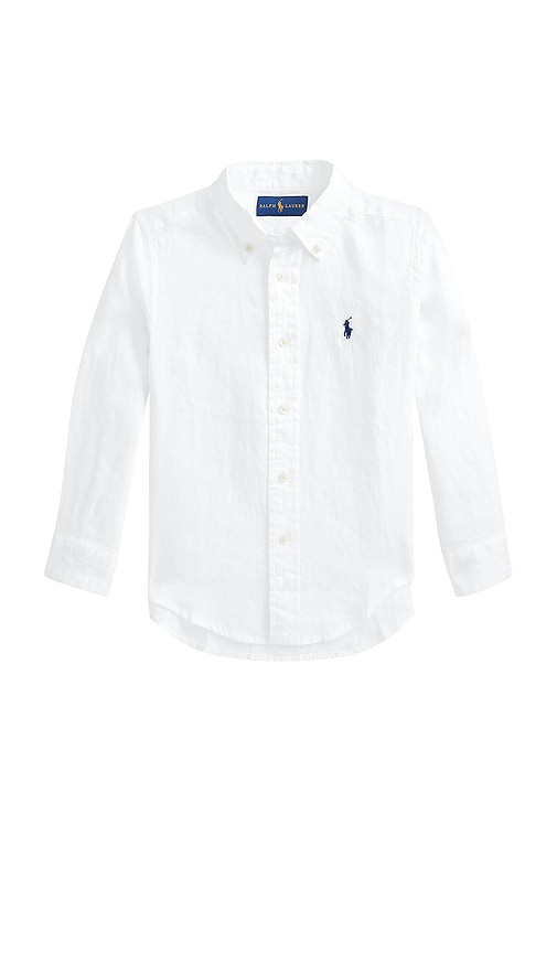 Shop Polo Ralph Lauren Long-sleeve Sport Shirt In 화이트