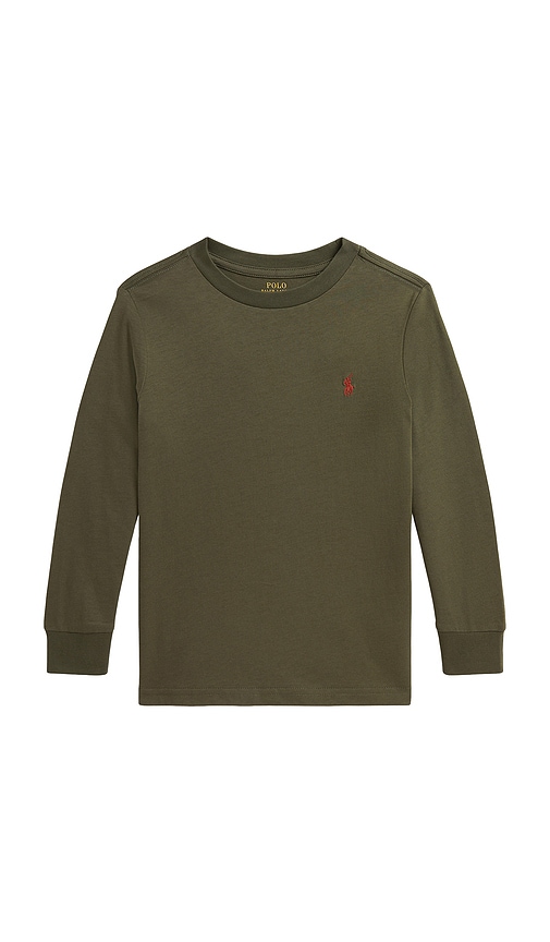 Polo Ralph Lauren Kids Long Sleeve Cotton Jersey Crewneck T-shirt