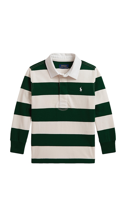 Polo Ralph Lauren Kids Long Sleeve Cotton Jersey Striped Rugby Shirt