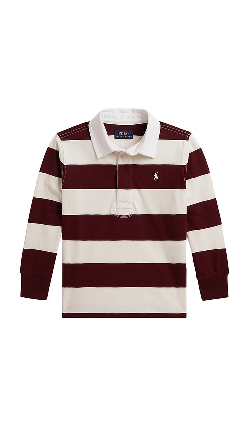Polo Ralph Lauren Kids Long Sleeve Cotton Jersey Striped Rugby Shirt
