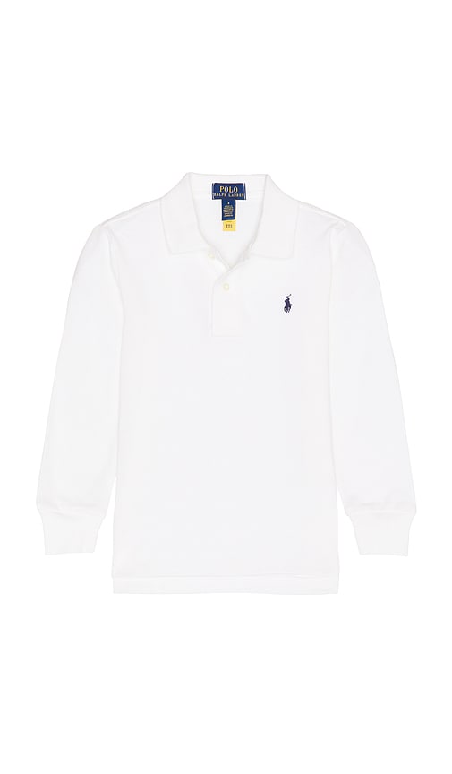 Polo Ralph Lauren Kids Long Sleeve Knit Basic Cotton Mesh Polo Shirt
