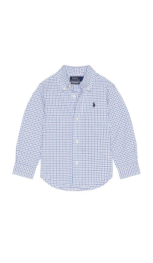 Polo Ralph Lauren Kids Long Sleeve Stretch Poplin Plaid Sportshirt