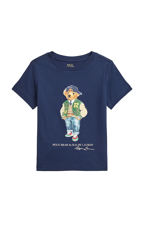 Shop Polo Ralph Lauren T-shirt Mit Motiv Bts Bear In Navy