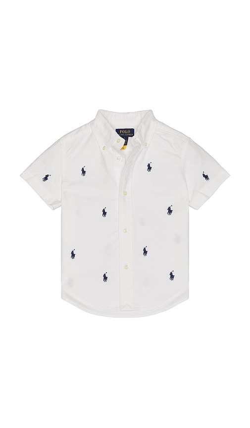 Polo Ralph Lauren Kids Short Sleeve Oxford Allover Pony Sportshirt
