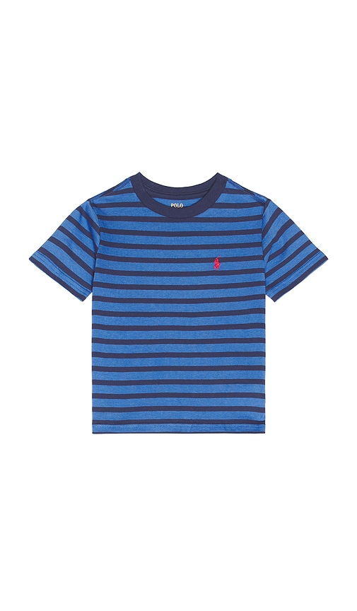 Polo Ralph Lauren Classic Jersey Knit Striped Crewneck T-shirt en Navy Taille 2 Also en 40 €