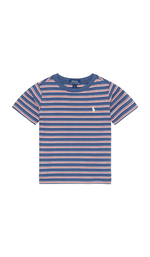 Polo Ralph Lauren Kids Short Sleeve Jersey Knit Striped Crewneck T-shirt