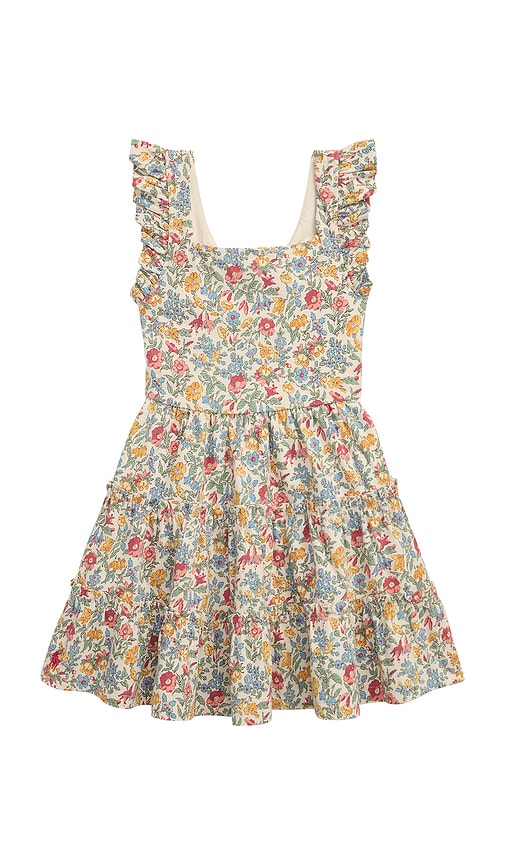 Polo Ralph Lauren Kids Short Sleeve Cotton Jersey Floral Printed Smocked Yoke Dress