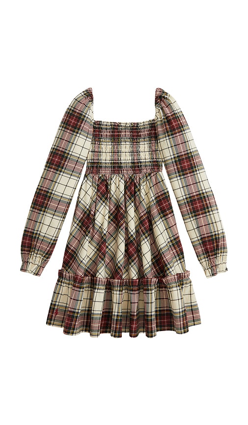 Polo Ralph Lauren Long Sleeve Plaid Smocked Dress