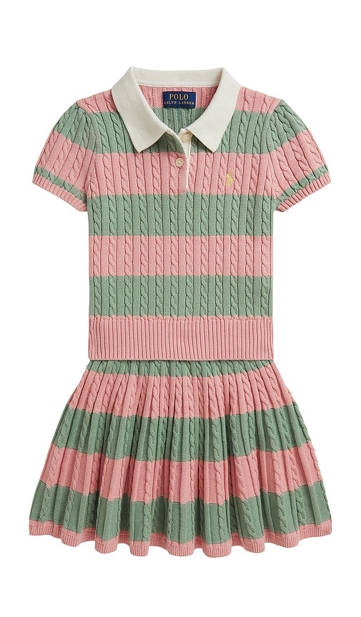 Polo Ralph Lauren Kids Short Sleeve Sweater With Matching Skirt
