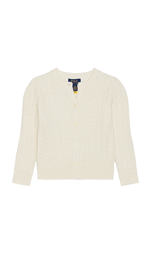 Polo Ralph Lauren Cardigan Aus Zopfstrick In Neutral