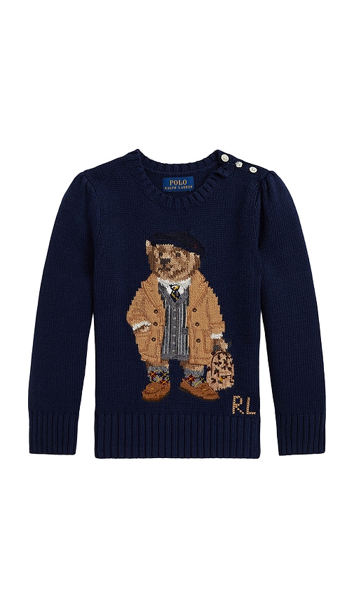 Polo Ralph Lauren Kids Long Sleeve Intarsia Bear Sweater