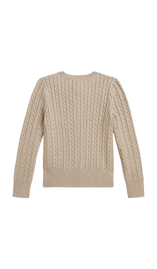 Polo Ralph Lauren Cable Knit Cardigan In Neutral
