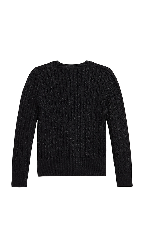 Polo Ralph Lauren Long Sleeve Cable Knit Cardigan In Black