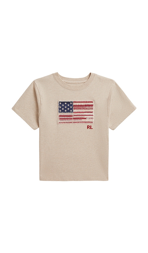 Polo Ralph Lauren Kids Short Sleeve Jersey Knit Flag Crewneck T-shirt