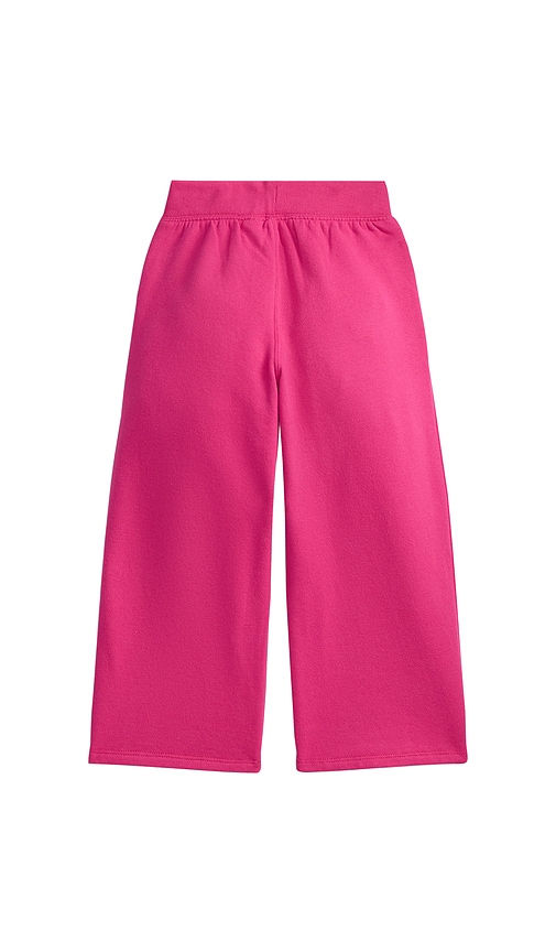  Polo Ralph Lauren Kids Magic Fleece Wide Leg Athletic Jogger En Color Rosado Talla 3  (también En 4). 