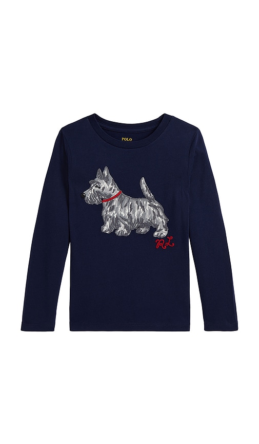 Polo Ralph Lauren Long Sleeve Scotty Dog Graphic T-Shirt