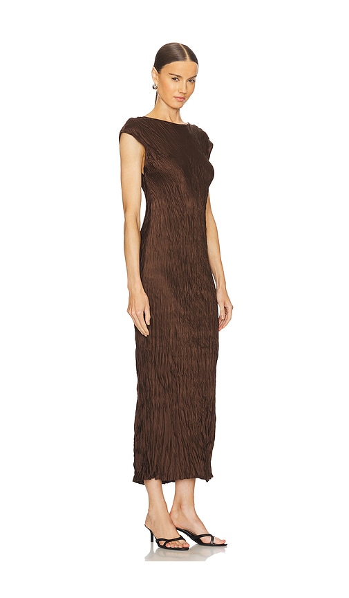 Shop Polo Ralph Lauren Short Sleeve Gown In Chocolate