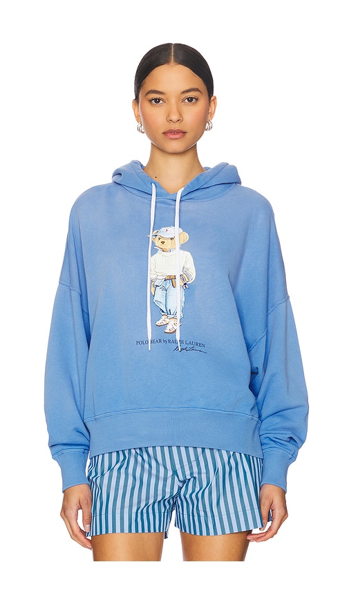 Island Long Sleeve Hoodie Sweatshirt in Blue. - size XS (also in L, M, S, XL)