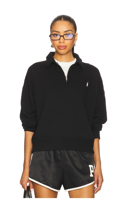 Lightweight Fleece Quarter-Zip in Black. - size M (also in L)