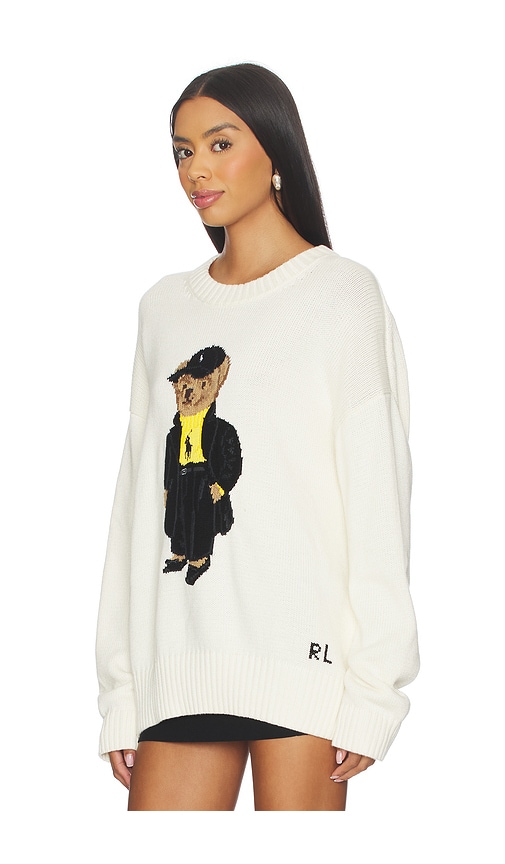 Polo Ralph Lauren Cotton Long Sleeve Crew Neck Pullover Clubhouse Cream Multi In White