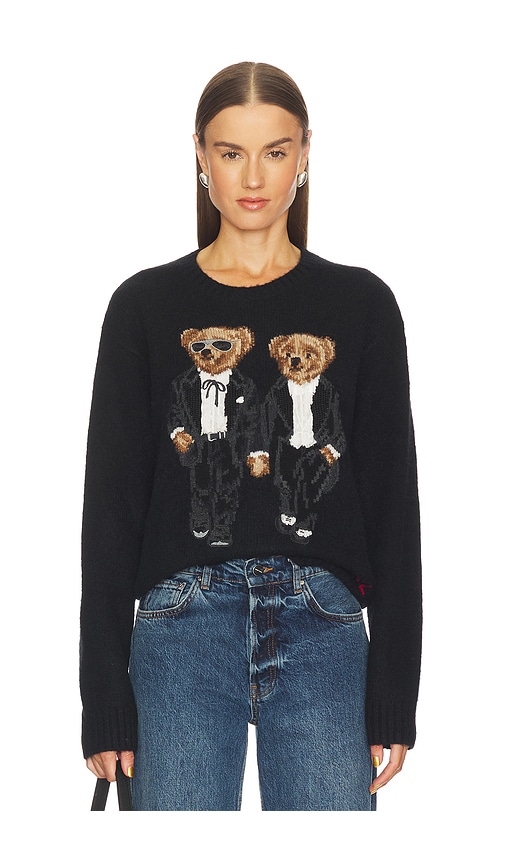 Polo Ralph Lauren The Ralph And Ricky Tuxedo Bear Sweater In Black