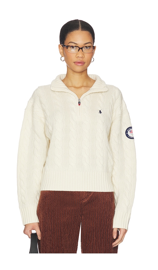 Polo Ralph Lauren Wool Cashmere Half Zip Sweater