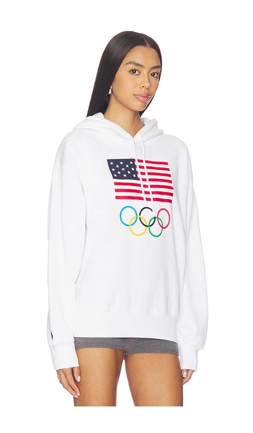  Polo Ralph Lauren Hoodie De Forro Polar De Temporada En Color Blanco Talla L  (también En M, Xl, Xxl). 