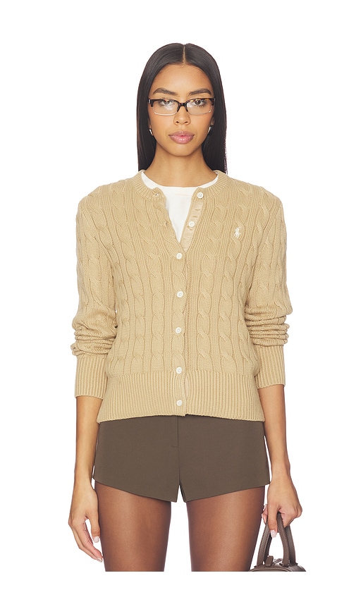 Polo Ralph Lauren Cotton Cardi Long Sleeve in Vintage Khaki