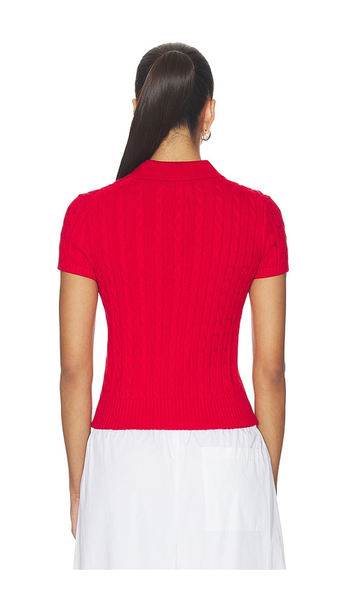  Polo Ralph Lauren Short Sleeve Collared Pullover Sweater En Red. Taille L. Also En M, S, Xl, Xs, Xxs. 