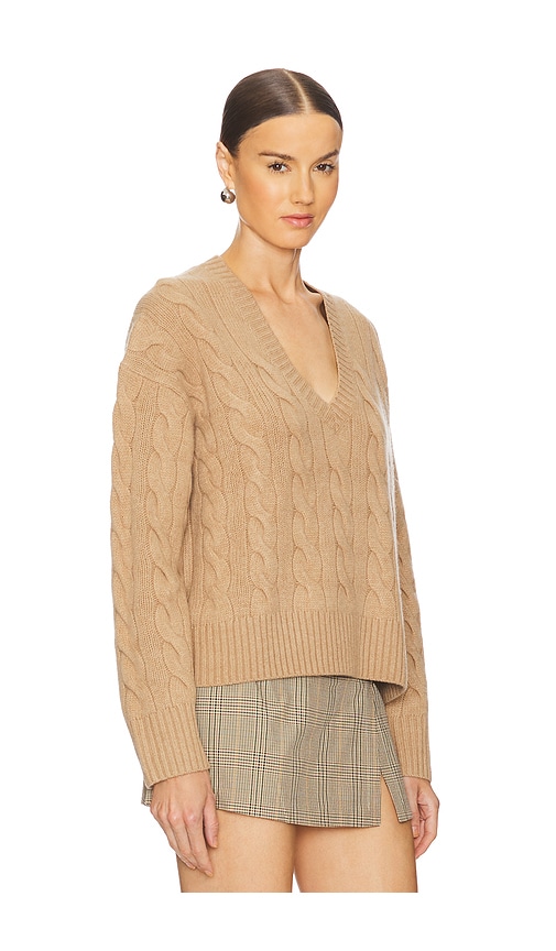 Shop Polo Ralph Lauren Cable Knit Long Sleeve Pullover In Tan