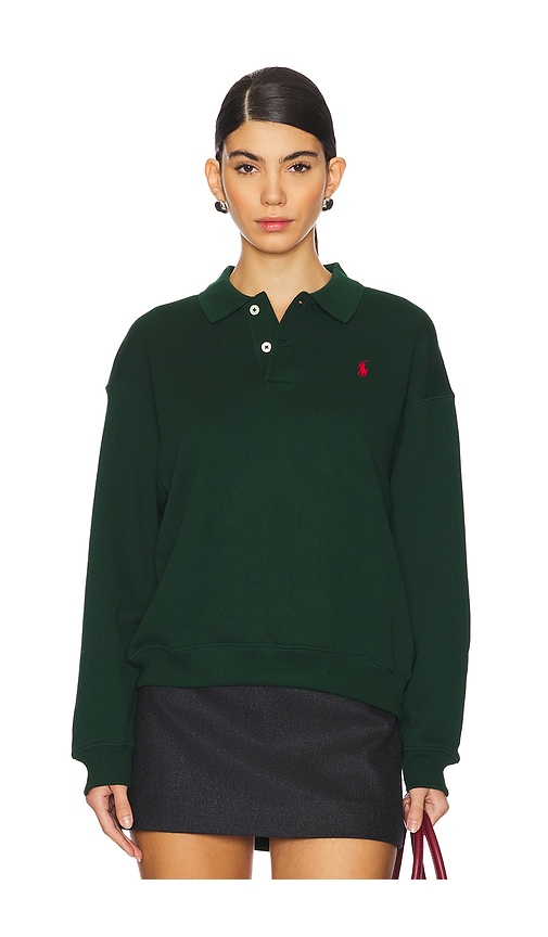 Polo collar Fleece Pullover