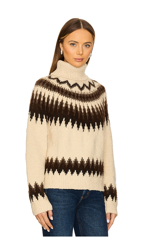 Polo Ralph Lauren Fair-isle Roll-neck Sweater In Cream,brown