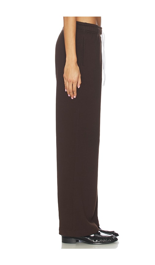 Polo Ralph Lauren Drawstring Fleece Wide Leg Sweatpant In Brown