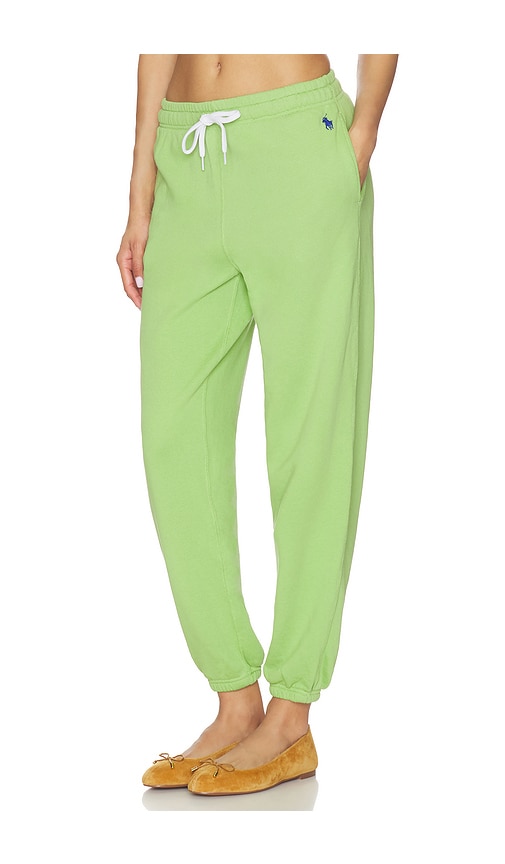  Polo Ralph Lauren Pantalón Jogger De Forro Polar Island. En Color Verde Talla L  (también En M, S, Xl, Xs, Xxs). 