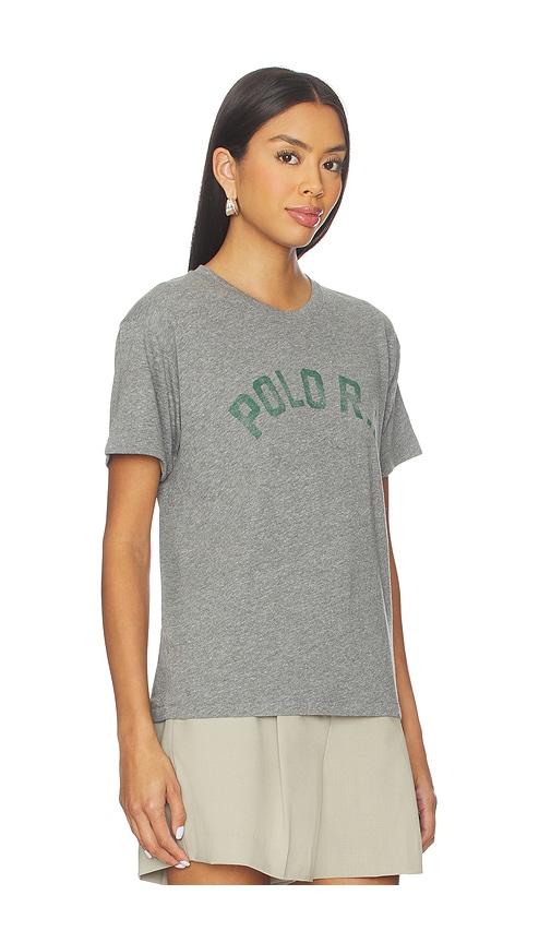 Polo Ralph Lauren Logo Jersey Crewneck Tee In Gray