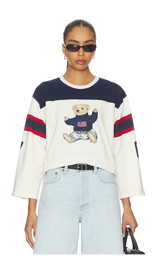 Polo Ralph Lauren T-SHIRT EN JERSEY MANCHES LONGUES en WhiteNavy Taille L Also en 166 €