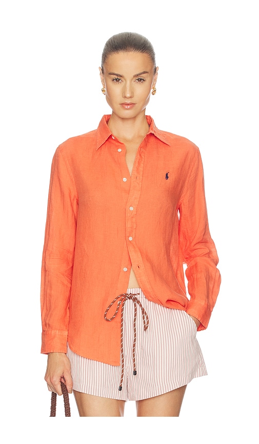orange ralph lauren dress shirt Polo Ralph Lauren Buttoned long-sleeved Shirt | Orange