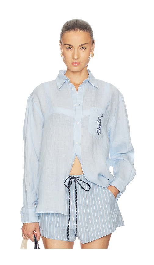 Polo Ralph Lauren Linen Long Sleeve Sport Shirt in Cold Springs