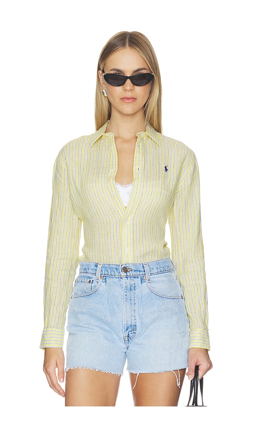 Polo Ralph Lauren CHEMISE SPORT EN LIN MANCHES LONGUES en Yellow Taille M Also en 165 €