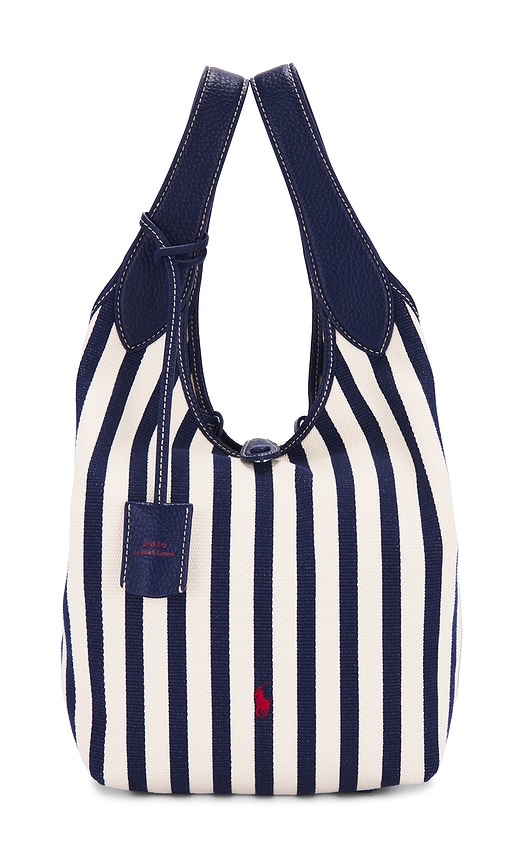 Polo Ralph Lauren Polo Play Striped Canvas Medium Tote