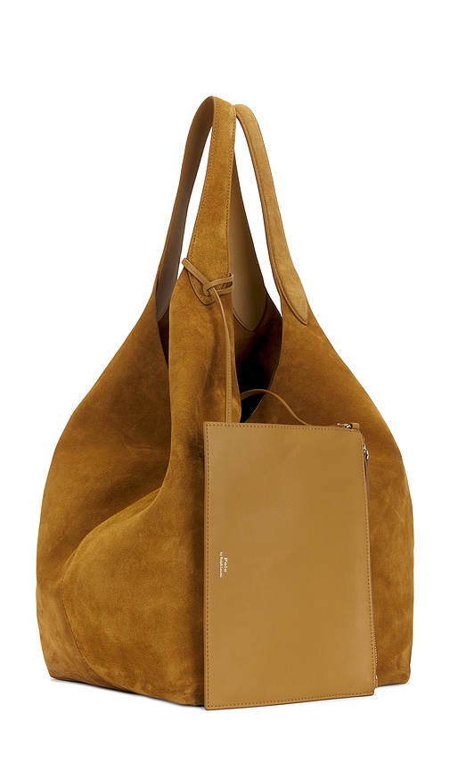  Polo Ralph Lauren Grosse Tote Bag Aus Veloursleder In Tan. 