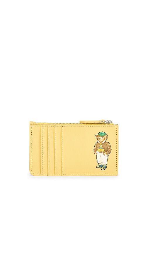 Polo Ralph Lauren Fall Bear Card Case In Yellow