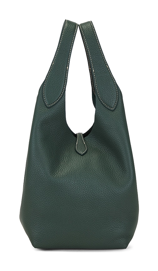Polo Ralph Lauren Shiny Pebble Medium Tote In Green